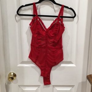 Sexy red bodysuit